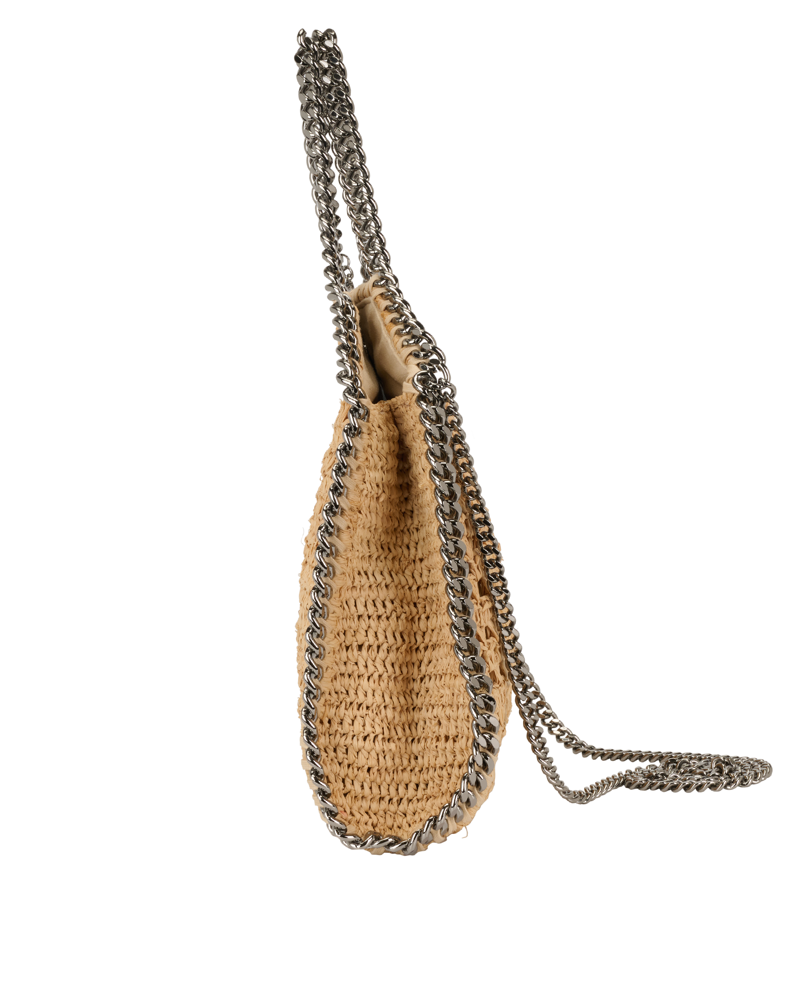 Mini Falabella Crochet, &pound;350, Handbags, Beige, Raffia, Bottom view